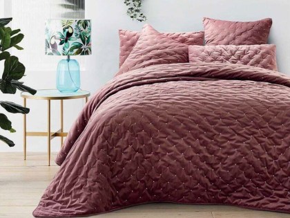 Πάπλωμα Υπέρδιπλο Ροζ Luxury Velvet Γαρύφαλλο 220x240 | Garifallo.gr